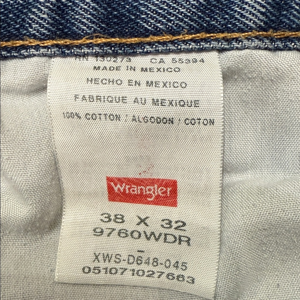 Wrangler Men's Light Blue Straight Jeans - Picture 6 of 8